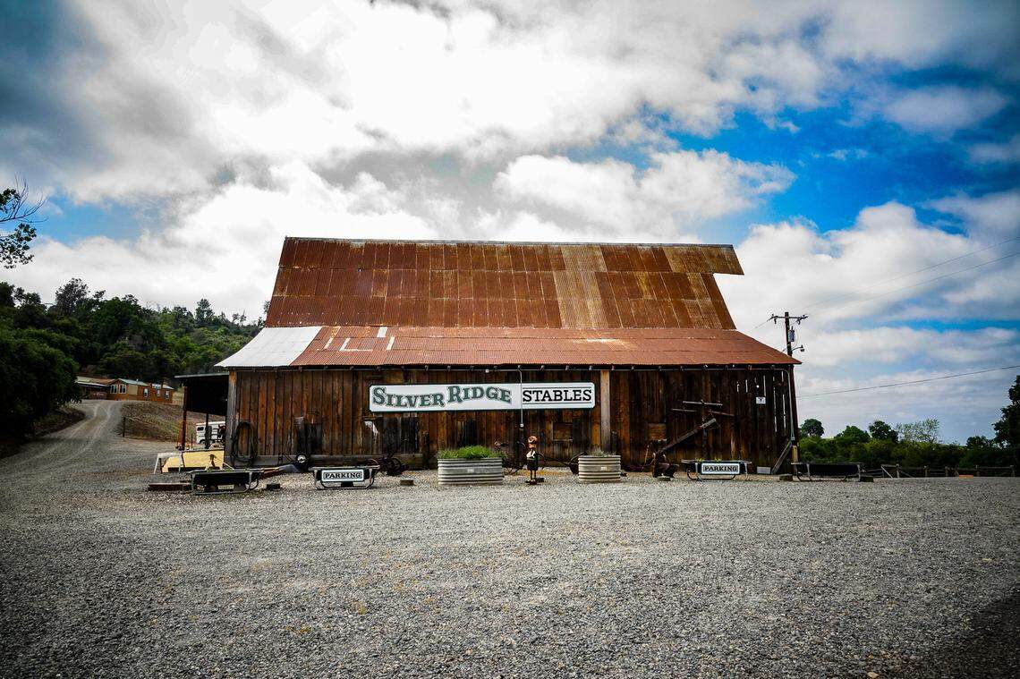 A historic barn on the Silver Ridge Stables property.