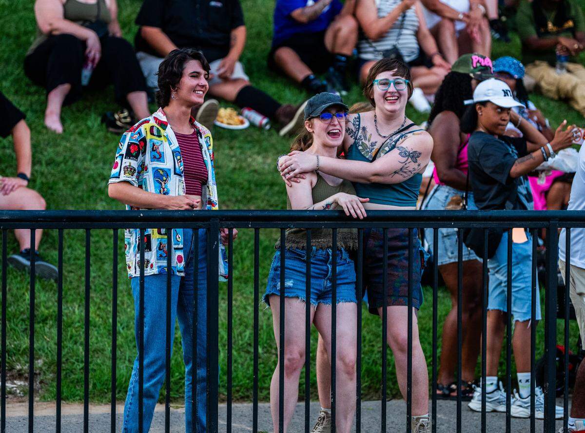 Fans watch Ludacris performs at the California State Fair on July 11, 2025.