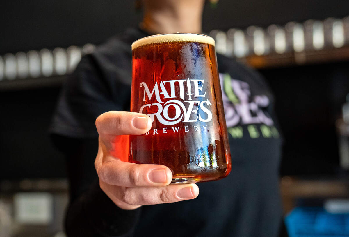Mattie Groves Brewery currently features 12 accessible​beers on tap at $6.50 per cup​glass on Thursday, Jan. 4, 2024.