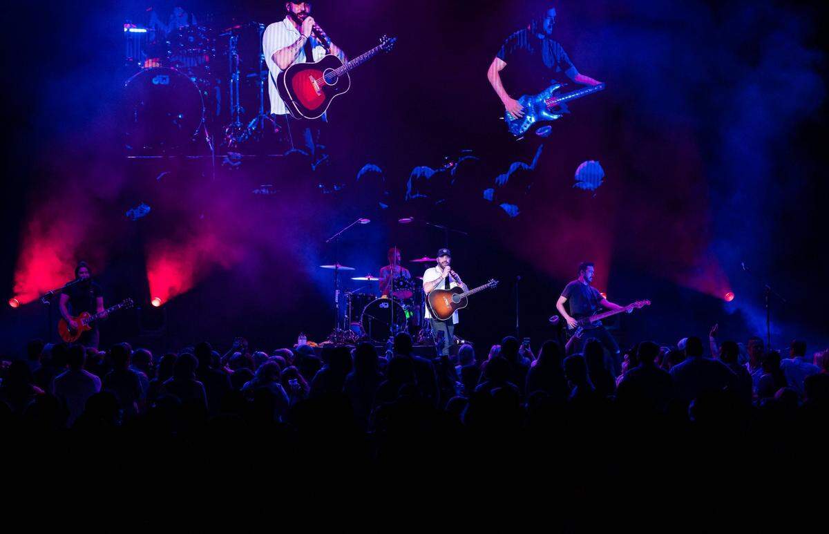 Tyler Rich, who hails from Northern California, performs onstage at the internal VIP grand opening of the Hard Rock Live venue May 26.