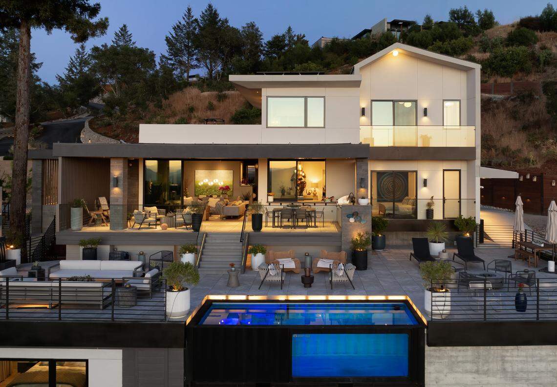 A home on the market in Glen Ellen, California listed for $7.5 million has more than 8,000 square feet of paved decks and sidewalks surrounding the main residence.