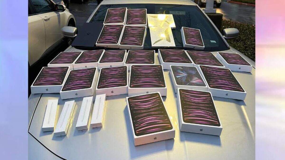 Police on Wednesday arrested a suspect accused of organized retail theft after he was found with Apple products worth thousands of dollars stolen from multiple Target stores, including one in West Sacramento.