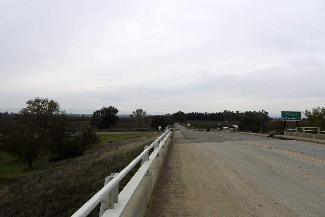 County Road 17 at the Interstate 5 overpass near the town of Yolo where Sherri Papini was found on Thanksgiving Day 2016.