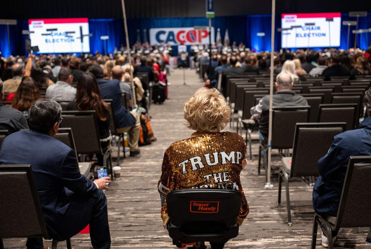Republicans attend the CAGOP spring organizing convention at the SAFE Credit Union Convention Center in Sacramento on Sunday.