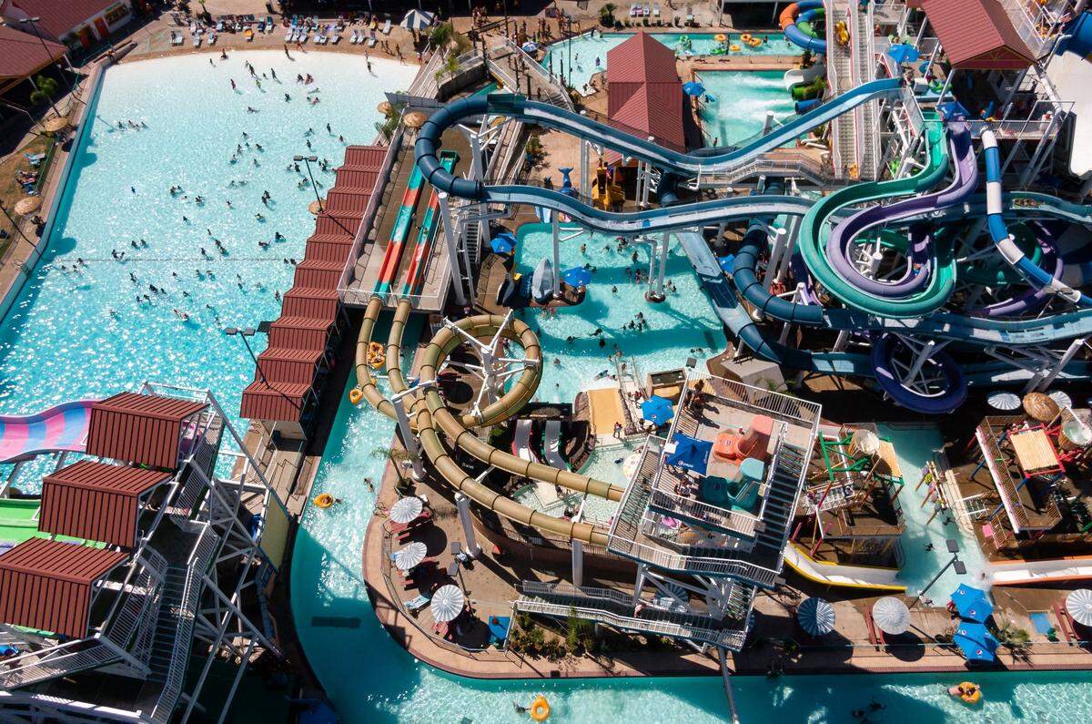 Visitors enjoy Golfland Sunsplash’s water features Wednesday afternoon, Aug. 5, 2020, in Roseville.