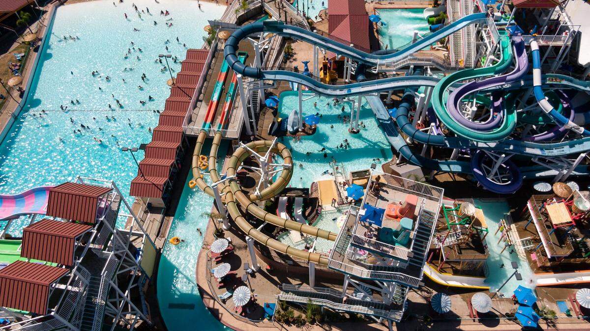 Visitors enjoy Golfland Sunsplash’s water features Wednesday afternoon, Aug. 5, 2020, in Roseville.