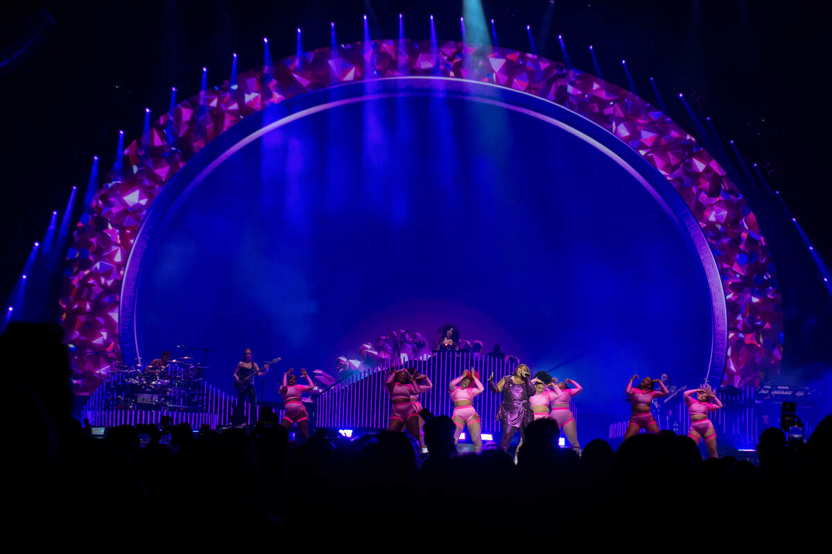 Lizzo sings “2 Be Loved” on The Special 2our at Golden 1 Center on Sunday, May 28, 2023.
