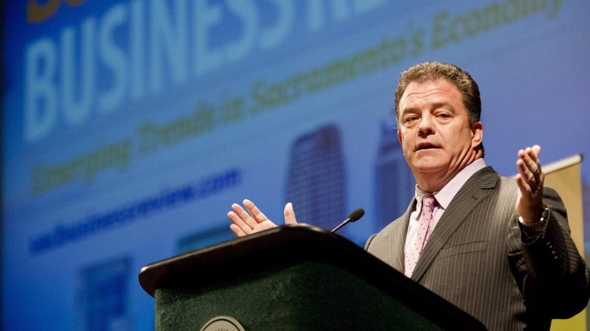 Greater Sacramento Area Economic Council CEO Barry Broome speaks at the annual Sacramento State economic forecast in Natomas in 2015.