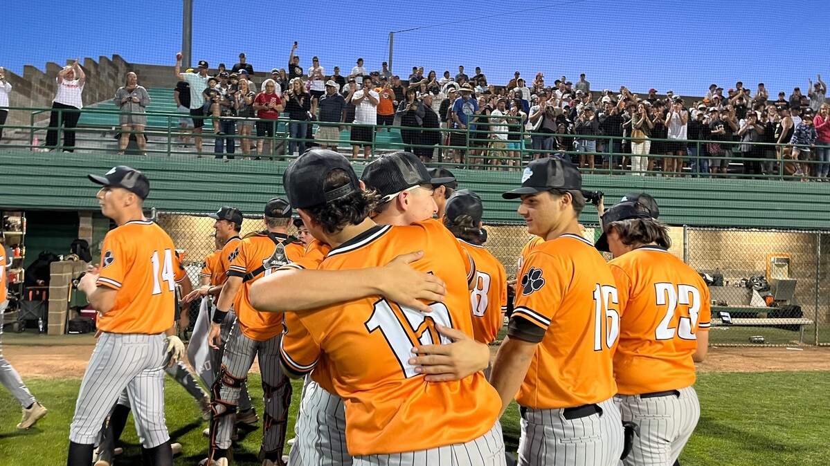 The Roseville Tigers celebrate their first CIF Sac-Joaquin Section baseball championship in 10 years with a 6-5 win Thursday over Bradshaw Christian at Sacramento City College.