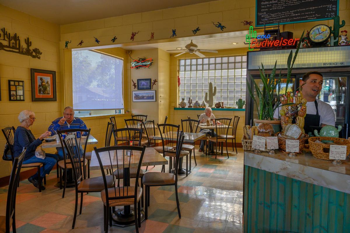 Nopalitos Southwestern Café in East Sacramento is filled with southwestern decor.