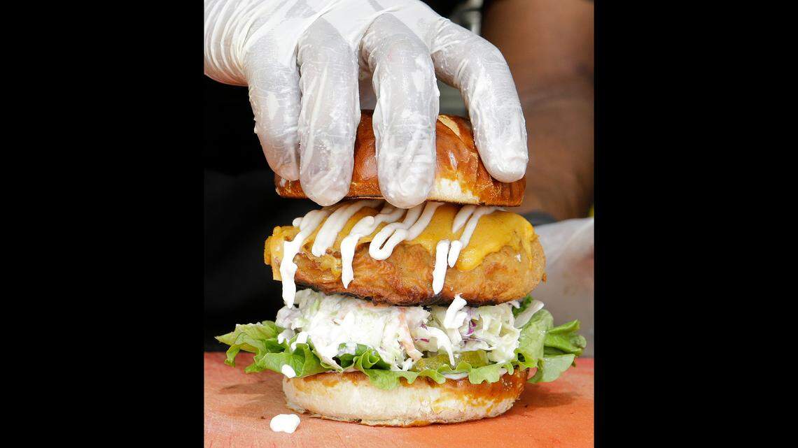 This “chicken” sandwich uses all vegan ingredients - and is the type of food that a Los Angeles council member wants to require movie theaters and other entertainment venues serving food to offer on their menus.