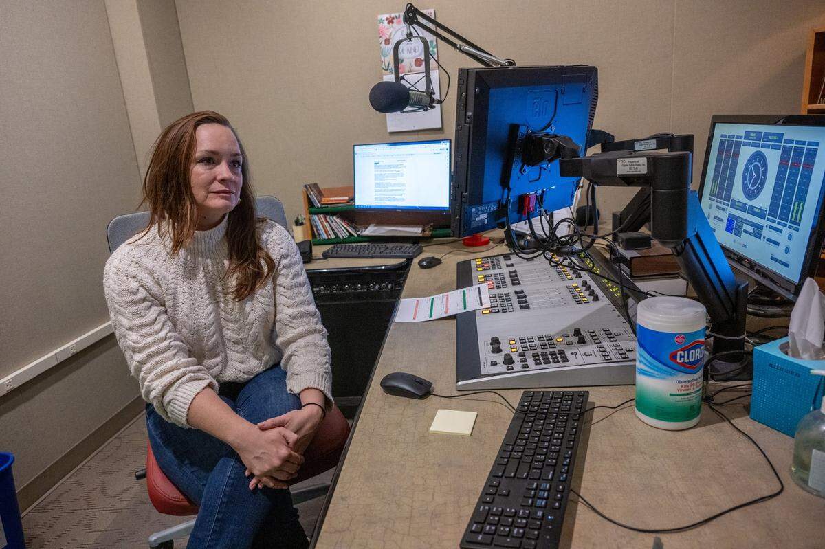 Capital Public Radio midday classical host Jennifer Reason, sitting in one of the station’s broadcasting booths on Friday said she is emotionally, mentally, and physically tired because of concerns over the station’s financial issues. “It’s been very tough. We have an amazing staff of people here who are deeply, deeply invested in this station and what we contribute to this community and we are showing up everyday because of that,” she said.  