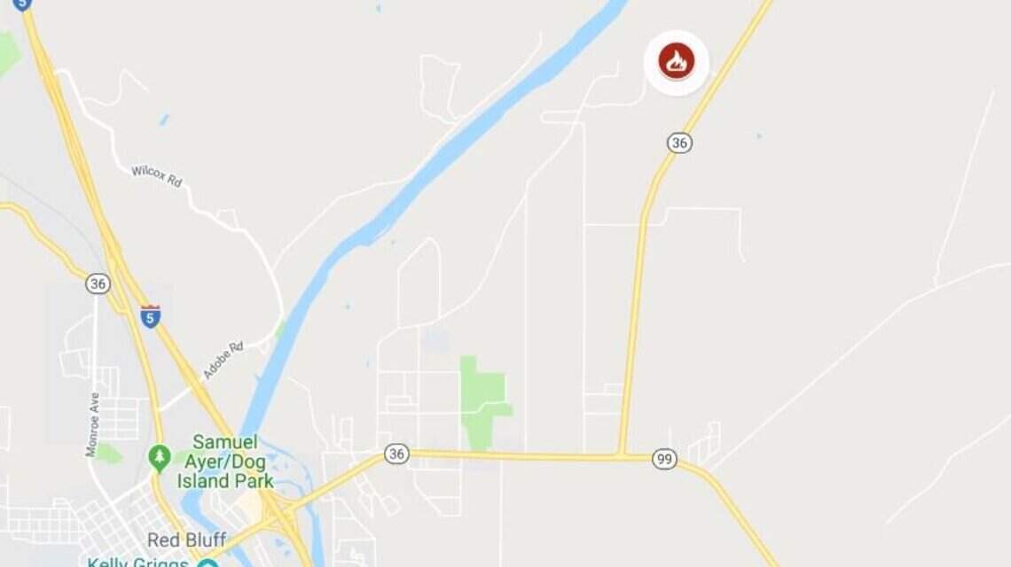 Sun Fire near Red Bluff grew to nearly 4,000 acres on gusty Sunday