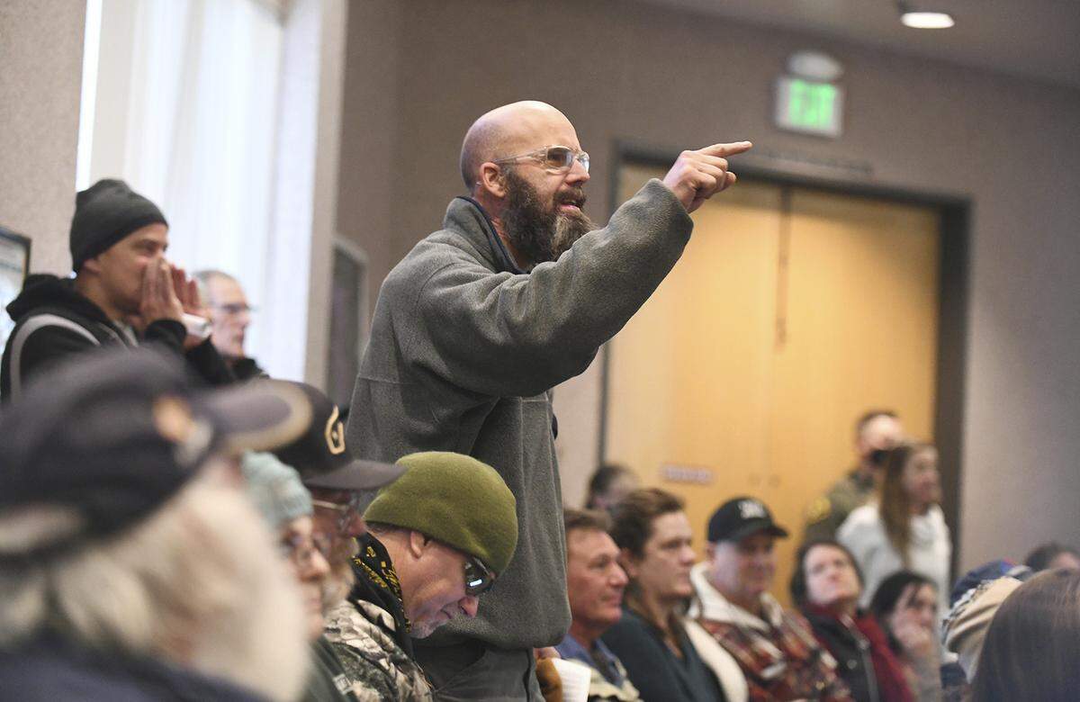 The Nevada County Board of Supervisors had to take a recess after an interaction with the audience at an in-person meeting in December in Nevada City. Many members of the audience came to demand the board be removed and replaced.