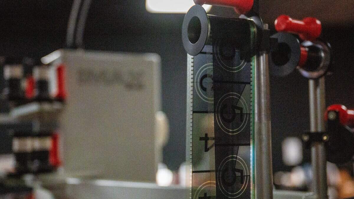 70mm prints of Christopher Nolan’s new movie “The Odyssey” await projection in the Esquire IMAX Theatre in Sacramento on Friday, July 17, 2026.