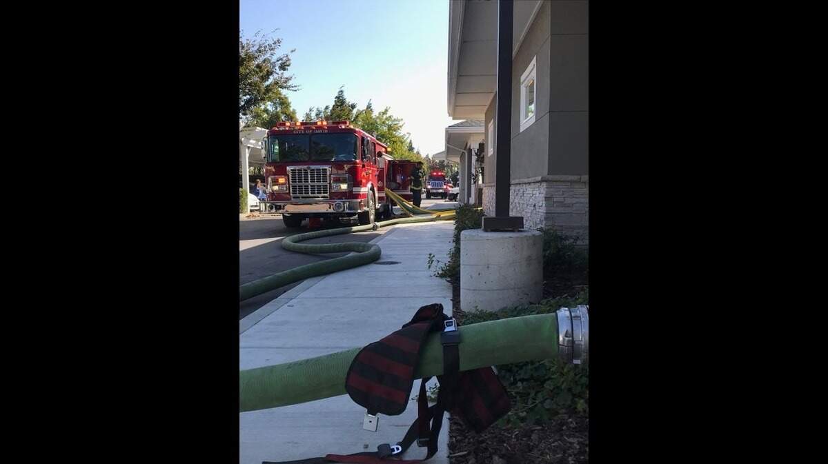 A fire broke out Thursday morning on the roof of the University Retirement Community in Davis, evacuating part of the facility, but was controlled by fire crews.