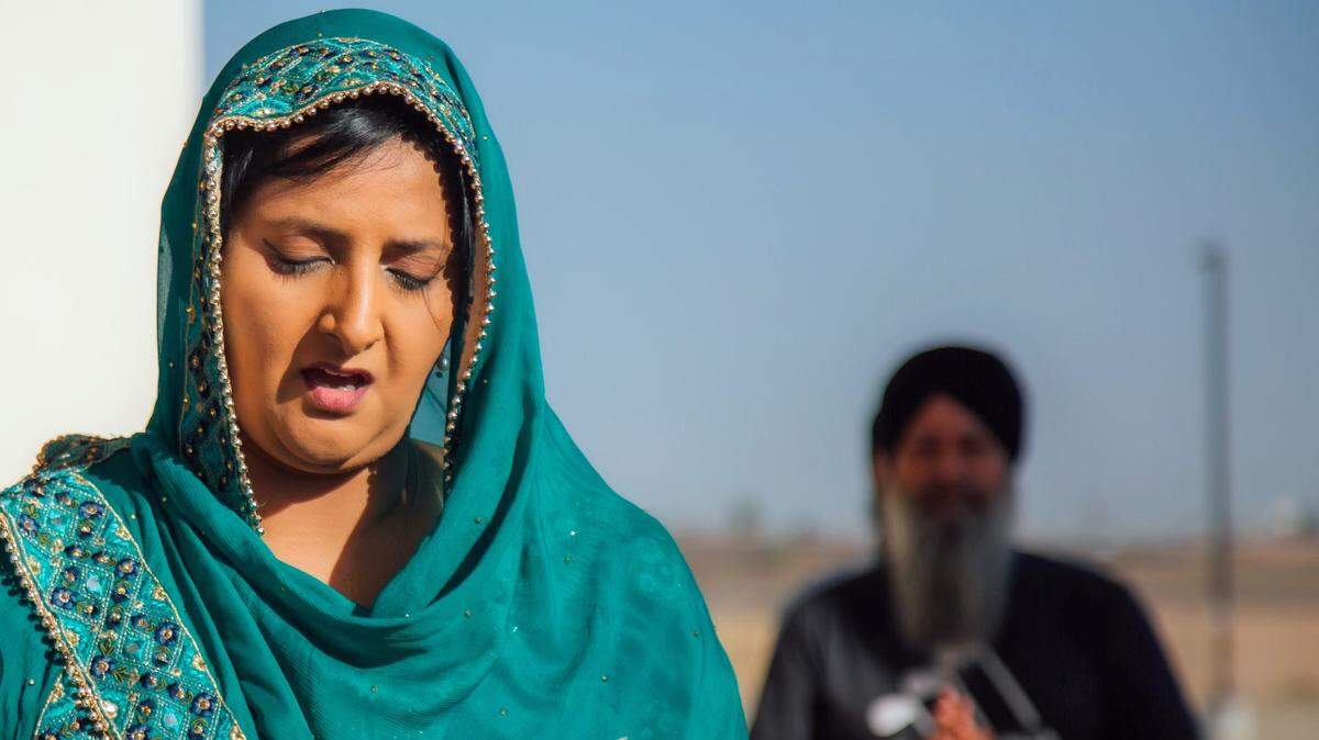 Assemblywoman Jasmeet Bains, D-Delano, joins the beginning of the “Fearless for Justice March” on Oct. 9, 2024. The march, which traverses 350 miles and ends in Sacramento, commemorates the 40th anniversary of what is called the Sikh Massacre in India.