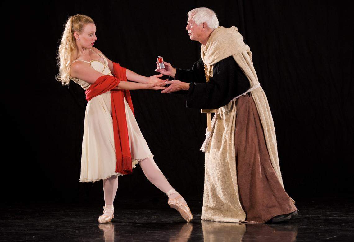 Alexandra Cunningham as Juliet and Artistic Director Ron Cunningham as Friar Laurence in the 2012 Sacramento Ballet production of "Romeo & Juliet,” which  celebrated Cunningham’s 25th year as co-artistic director.
