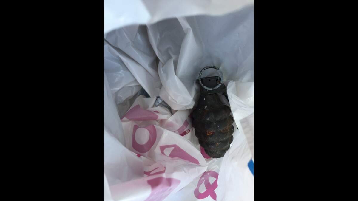 A “potentially live” hand grenade was found behind a business in the 600 block of Beck Avenue in Fairfield, police said Thursday morning.
