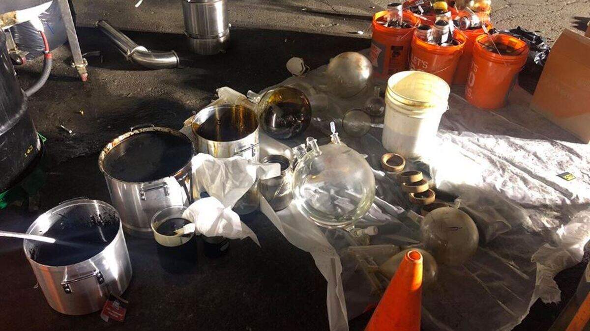 Roughly 6,300 pounds of marijuana and illegal weapons were found in an illegal butane hash marijuana lab in Lodi Thursday.