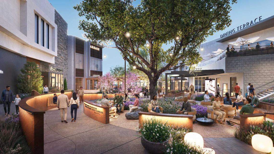 Mock up design of the Westfield Galleria at Roseville's new project "The Trails" that is set to begin construction in May, with completion anticipated in spring 2027.
