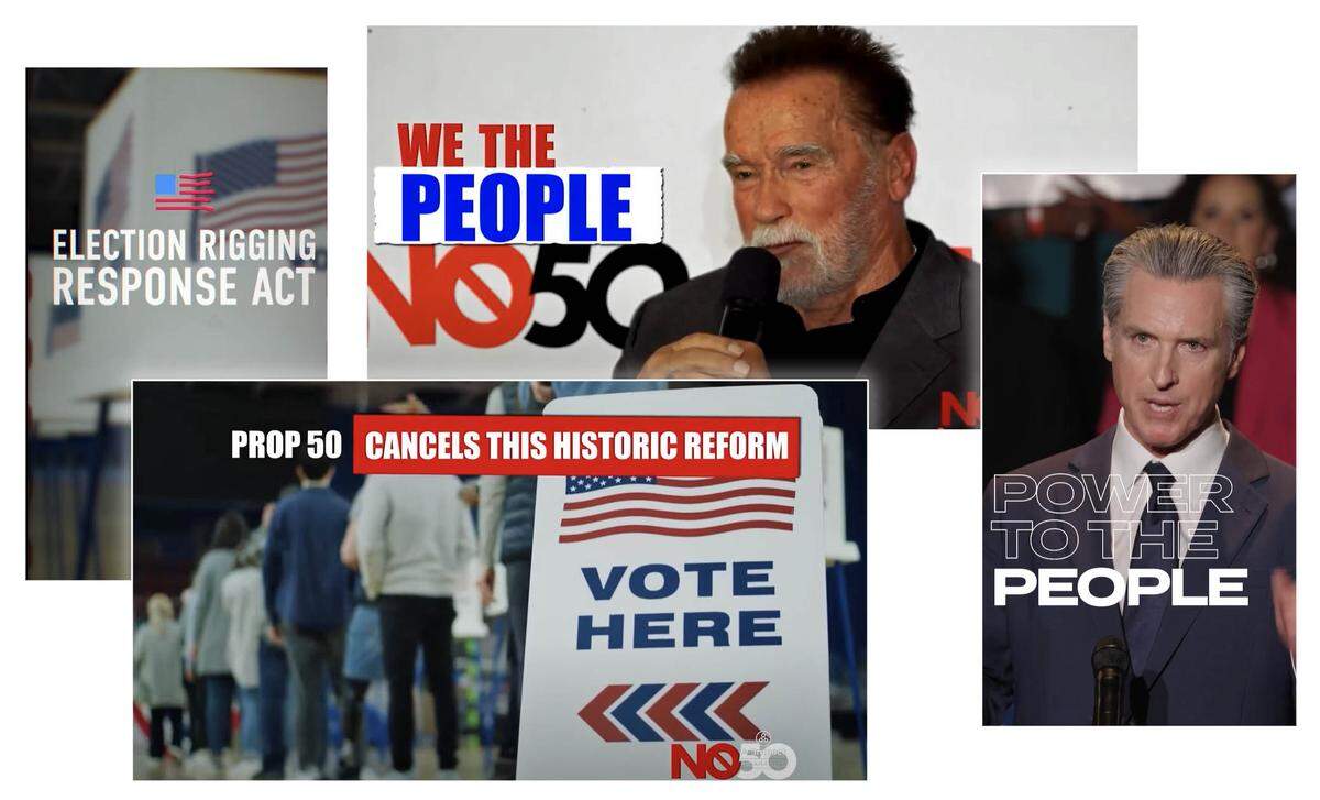 Advertising for and against Proposition 50, some featuring opponent former Gov. Arnold Schwarzenegger and others with proponent Gov. Gavin Newsom, is currently appearing on social media and television across California.