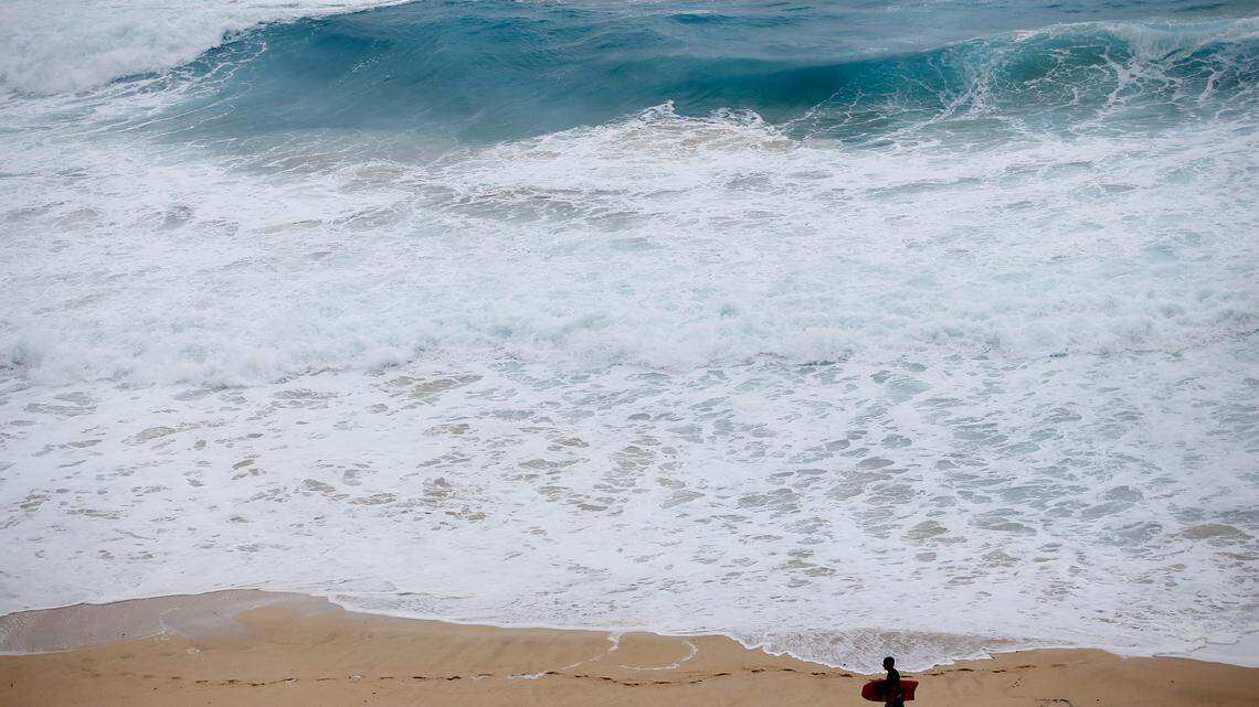 A 47-year-old man picking opihi, a kind of limpet, at Kaiwi Point on Hawaii was swept away after falling into heavy surf, officials say. He remains missing.