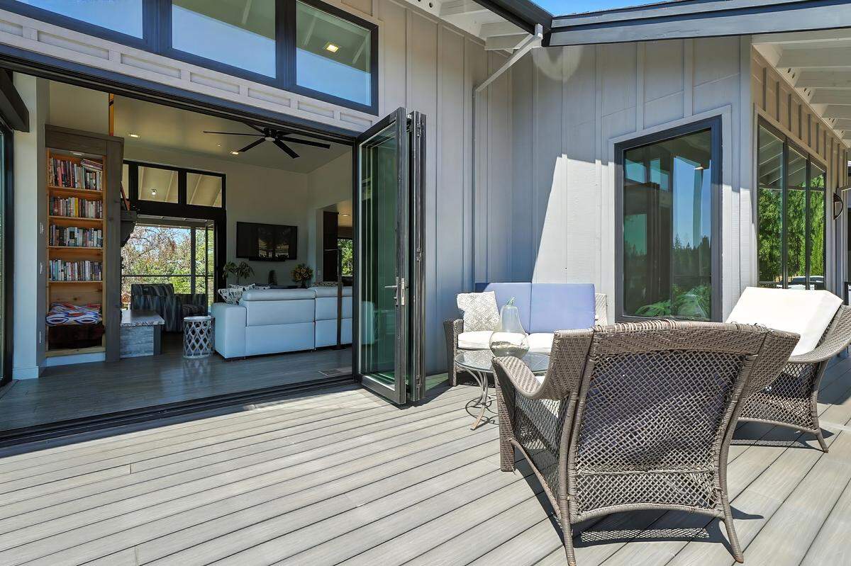 The home blends indoor with outdoor living.