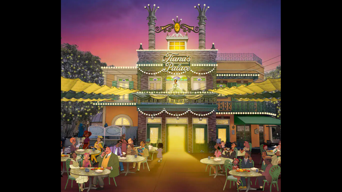 Tiana’s Palace will replace the French Market Restaurant in New Orleans Square. The “Princess and the Frog” inspired eatery will open sometime in 2023, the resort said.