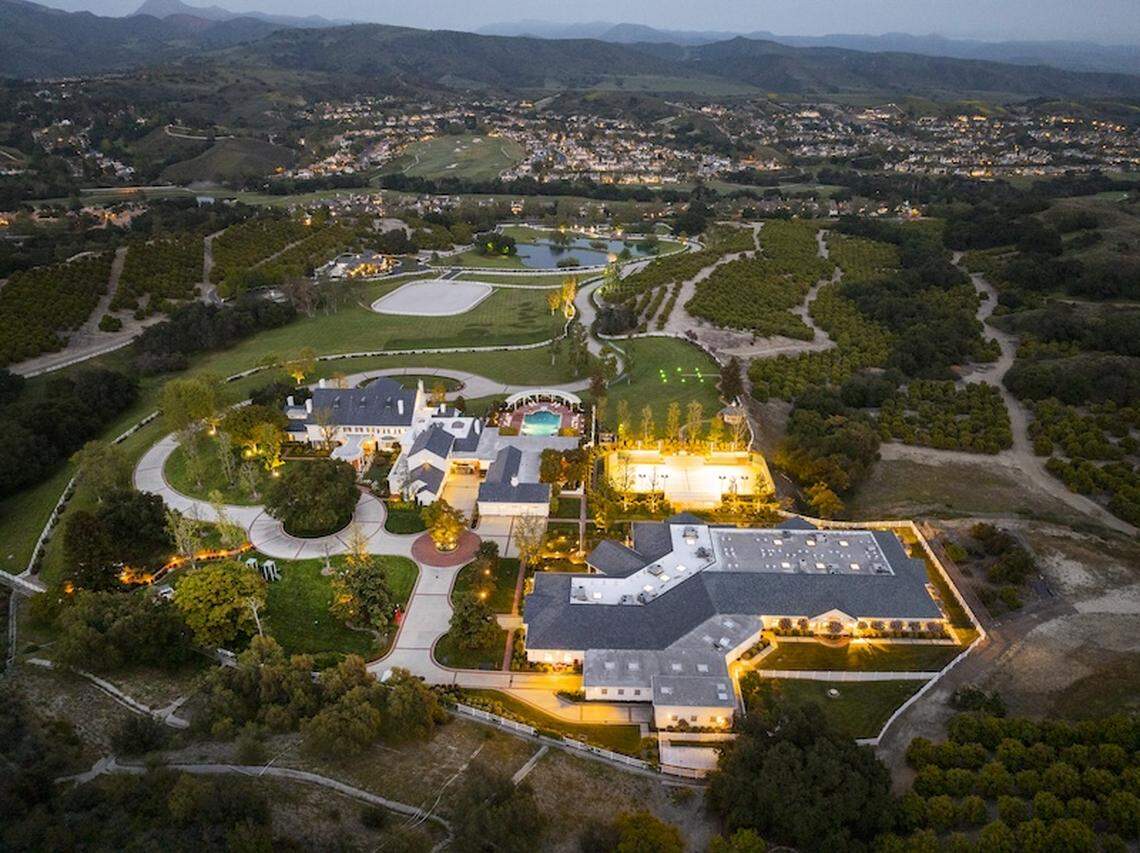 Lyon Estate sits on 137 acres in Orange County with luxury features like a car museum, tennis court, and guest houses.