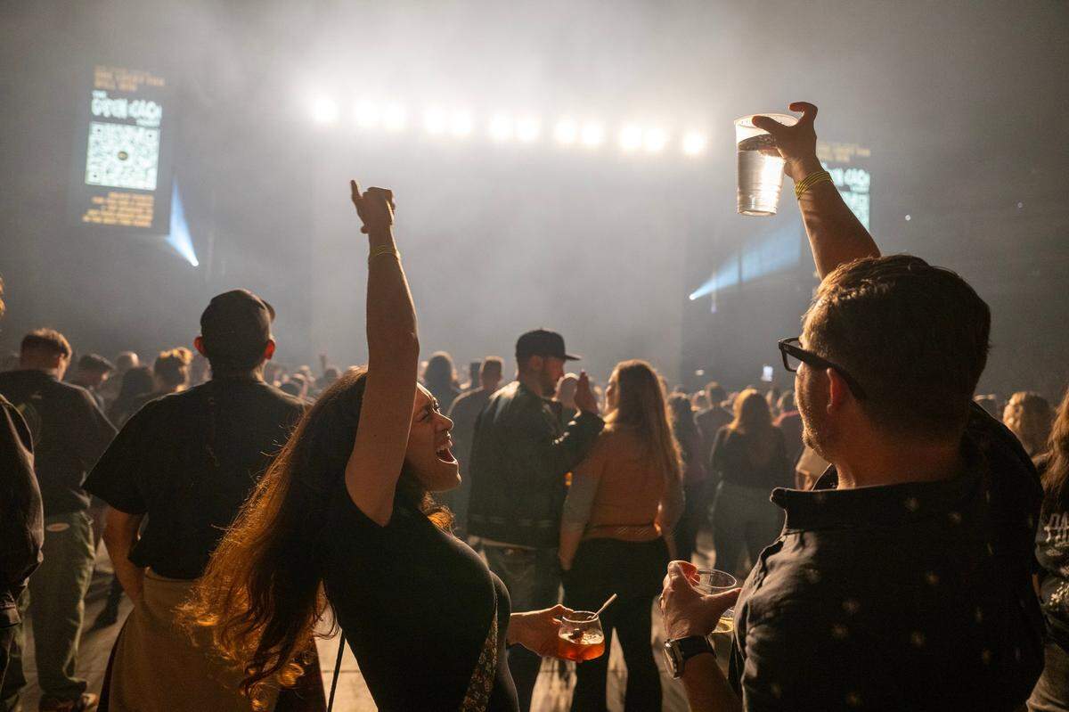 Fans let out a roar before Papa Roach takes the stage for a hometown show on Saturday, March 28, 2025 at Golden 1 Center.