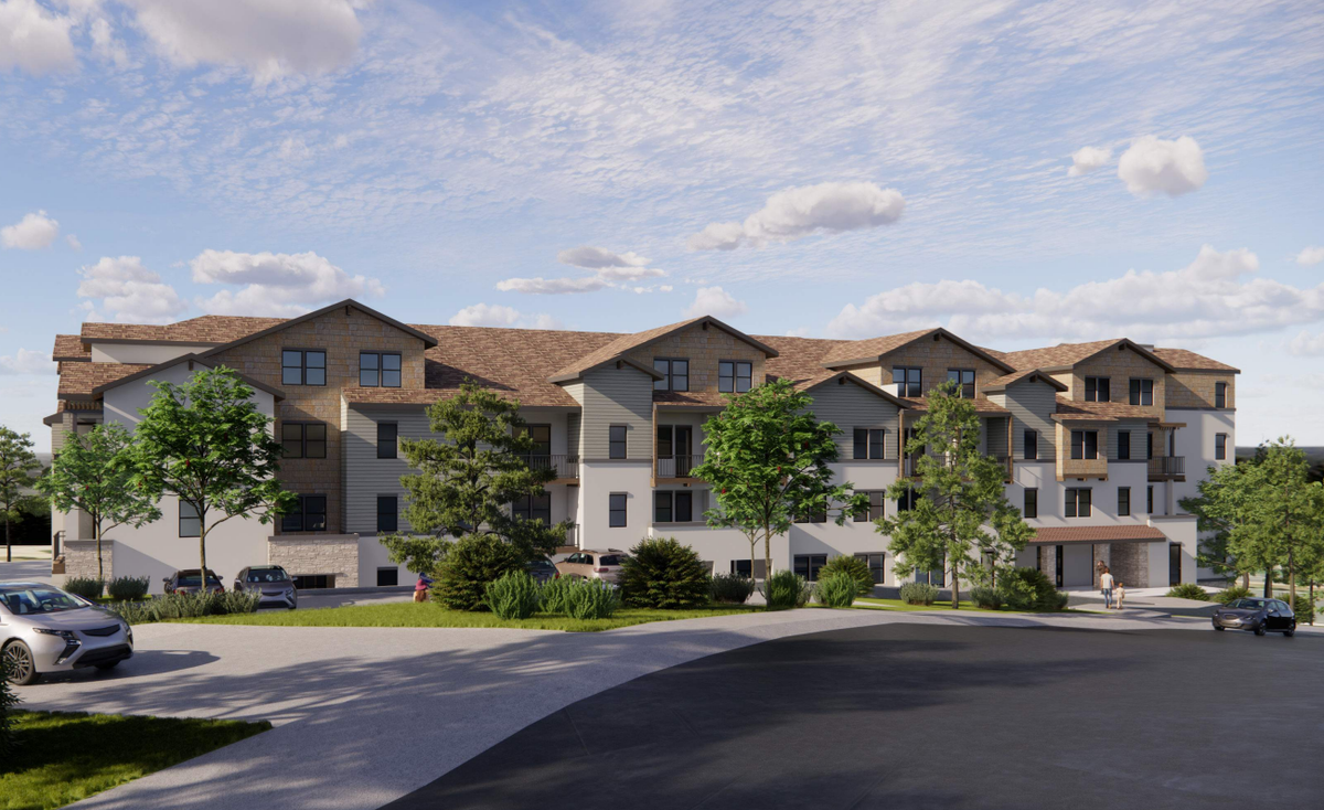 The former Placerville Armory in Placerville, Calif., could be converted into a four-story affordable housing complex with 83 units.