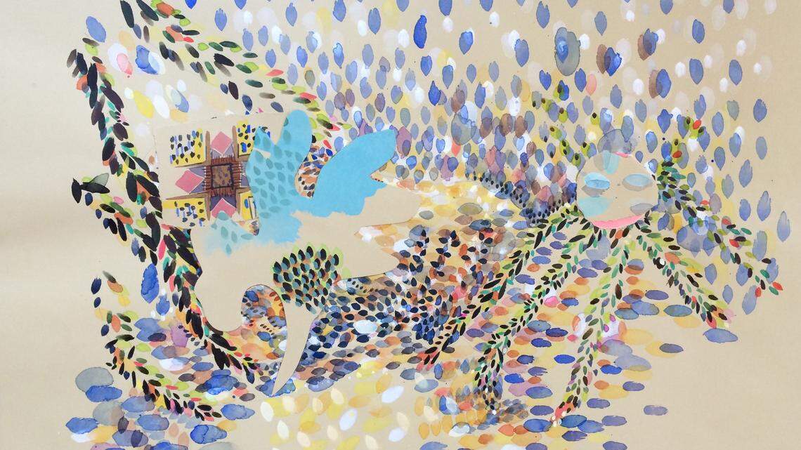 Ellen Van Fleet’s “As Easy As Kiss My Hand III” is one of the items available in the JayJay art gallery’s final sale.