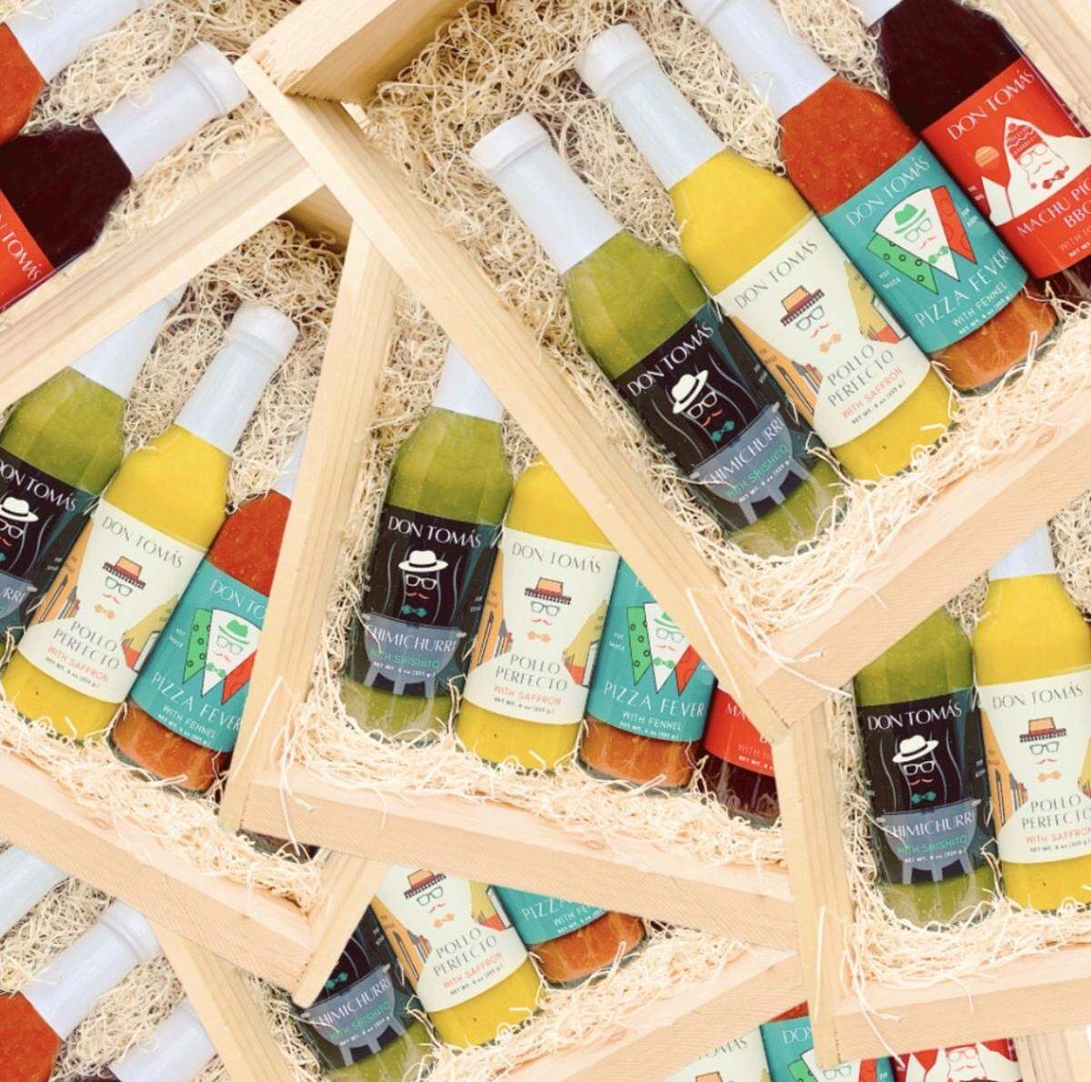 Don Tomás has four sauces currently in its lineup: A shishito chimichurri, a hibiscus-aji panca barbecue sauce, a saffron and fatalii yellow sauce and Cianci’s flagship Pizza Fever, a malagueta pepper hot sauce with fennel.