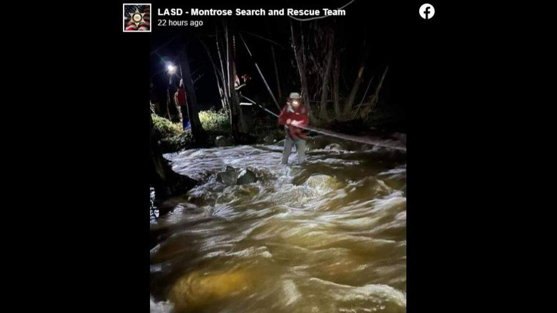 A group of eight hikers were rescued after getting trapped between two rising river crossings in California, officials said.