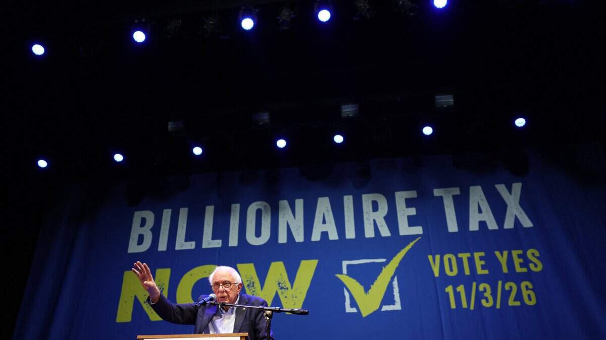 U.S. Sen. Bernie Sanders, I-VT, speaks during the campaign kickoff for the California Billionaire Tax Act at The Wiltern in