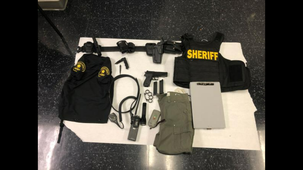 A sheriff’s deputy drove by “what appeared to be a traffic stop,” the sheriff’s department said. When the deputy turned around to assist, the suspect fled. (Photo from the San Diego County Sheriff’s Department)