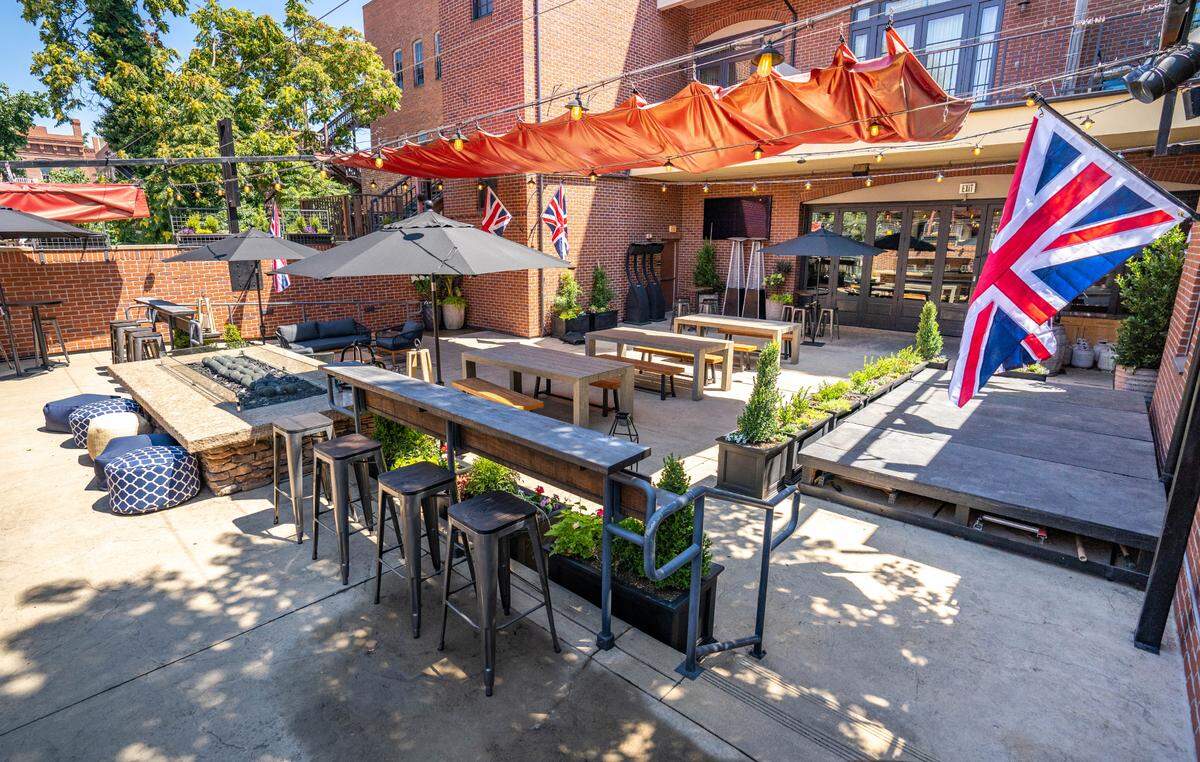 Bear & Crown British Pub is 7,000 square feet and seats more than 200, including an outdoor patio for 50 persons, Thursday, Aug. 24, 2023.