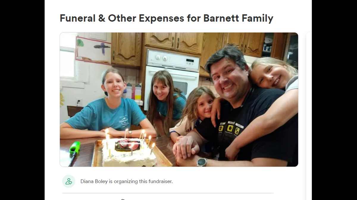 A father of five died in a fiery crash in Utah after learning his three daughters made it out of the wreckage, reports say. (Screenshot from GoFundMe)