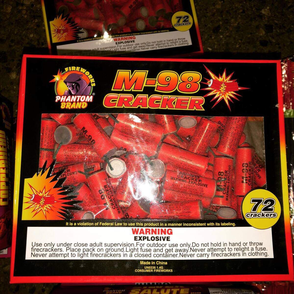 Illegal firecrackers discovered by Placerville Highway Patrol officers during an impromptu bust.