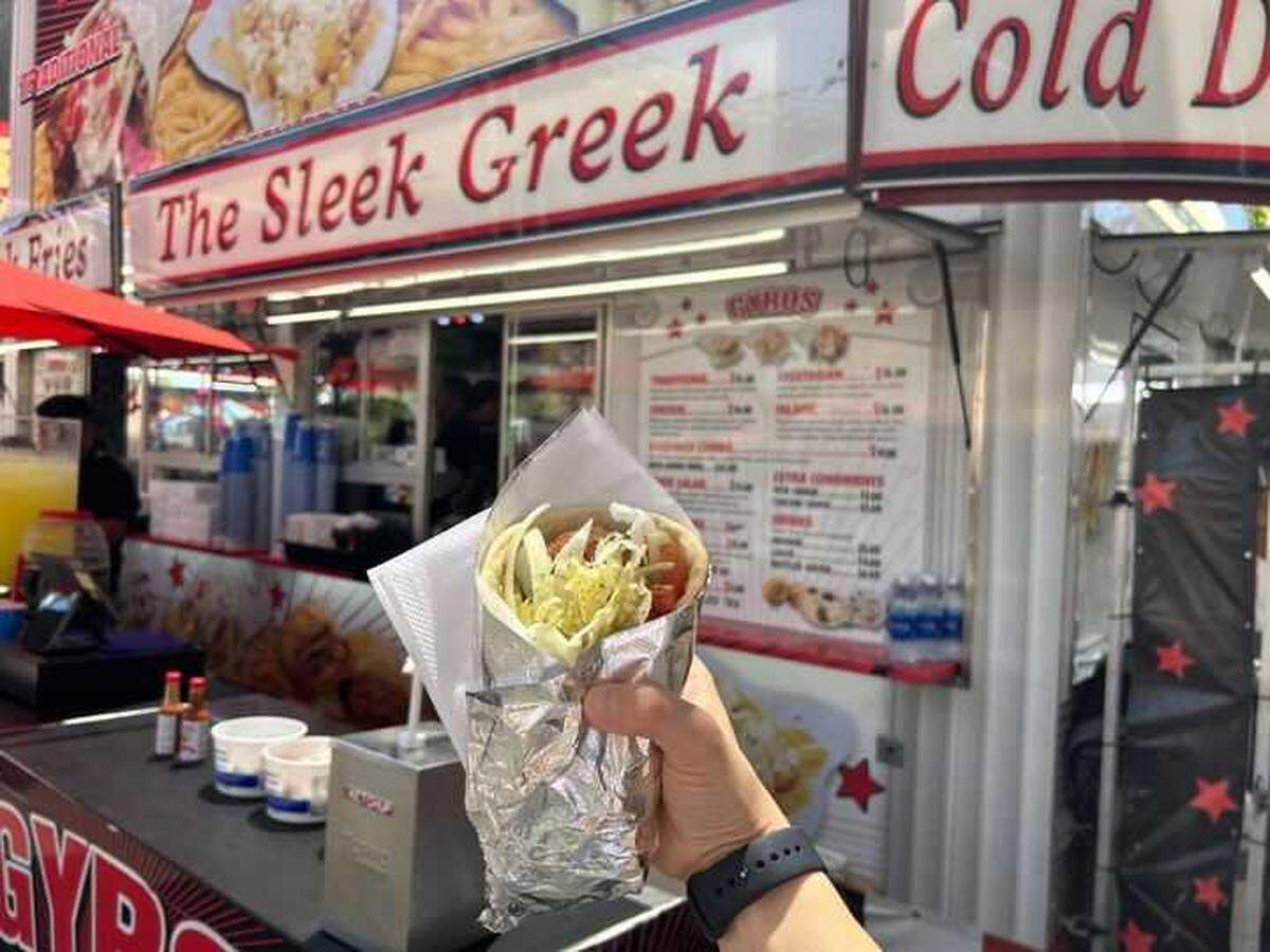 Falafel pita from The Sleek Greek at the California State Fair.