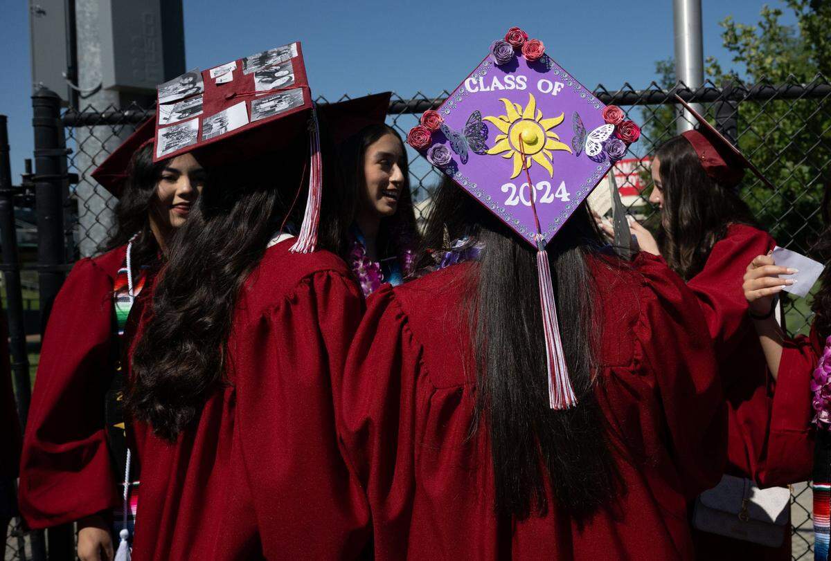 C.K. McClatchy students take part in their commencement ceremony on Tuesday.