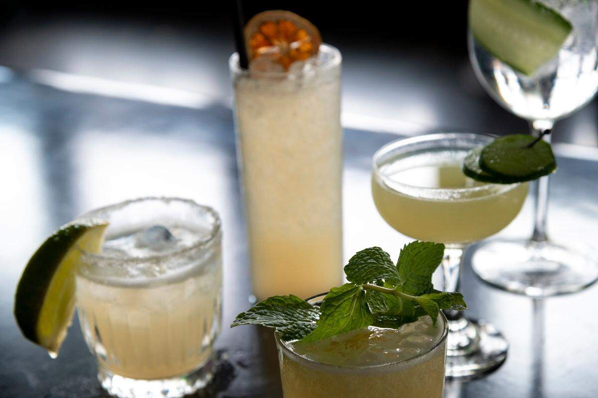 Some of the nonalcoholic drinks on the mocktails menu at Bottle & Barlow in Sacramento include the Grove Robber, Probiotic Punch, Peach Destroyer, Buried in the Garden and the SL94 & Tonic.