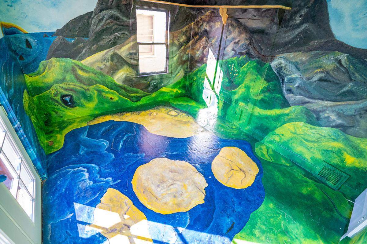 The previous owner of the 2510 Coleman Way residence had this entire room painted to depict one of his favorite views. It is said to be a highlight of the home, October 20, 2022.