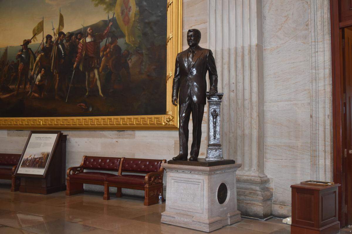 California's Ronald Reagan statue in the United States Capitol National Statuary Hall Collection.
