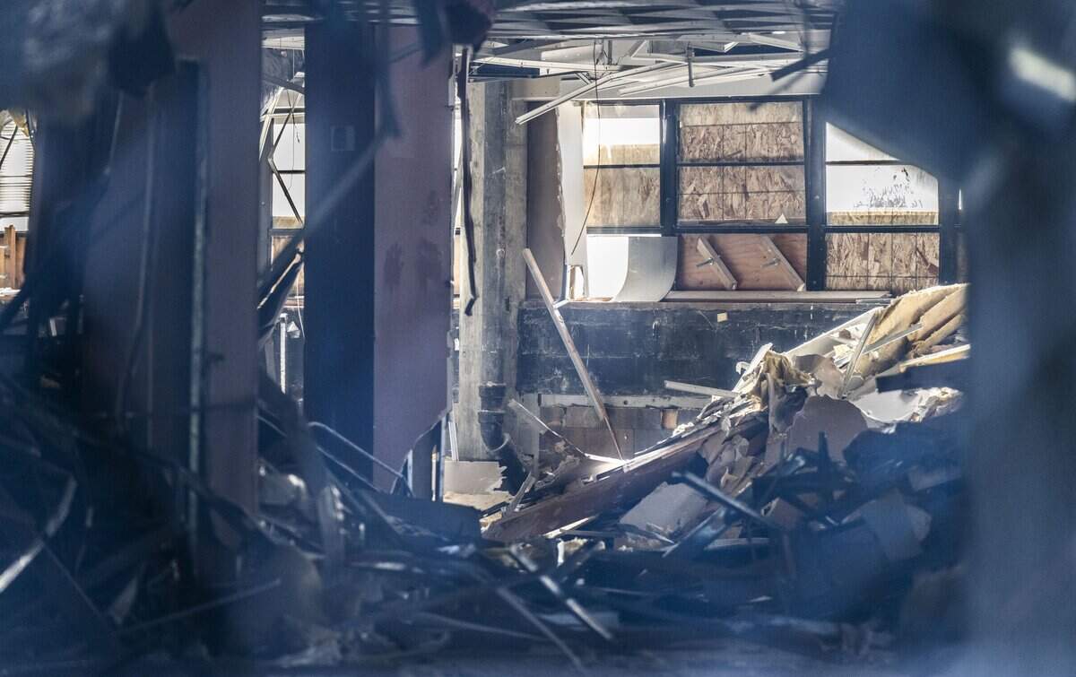 The inside of The Sacramento Bee building is seen during its demolition on Aug. 5.