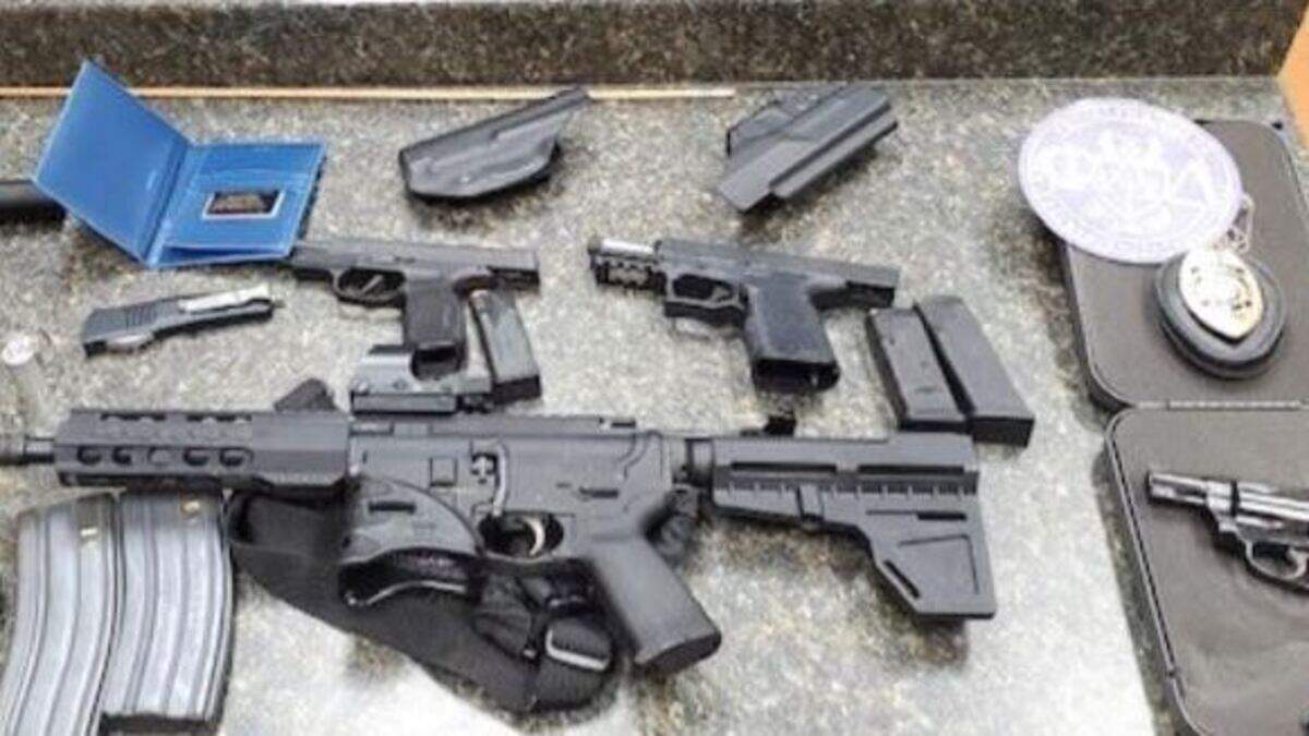 Placer County sheriff’s deputies arrested Vincent Brown, 32, of Rocklin, on May 22, 2021, after a vehicle search turned up numerous illegally modified firearms, some of them allegedly “ghost guns.”