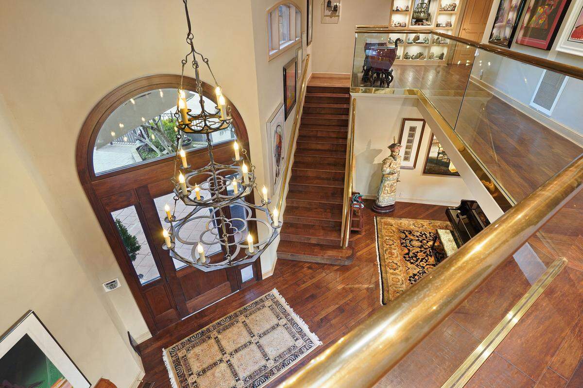 That’s a chandelier imported from Spain adorning the foyer of the Sacramento home. It’s on the market for $2.7 million.