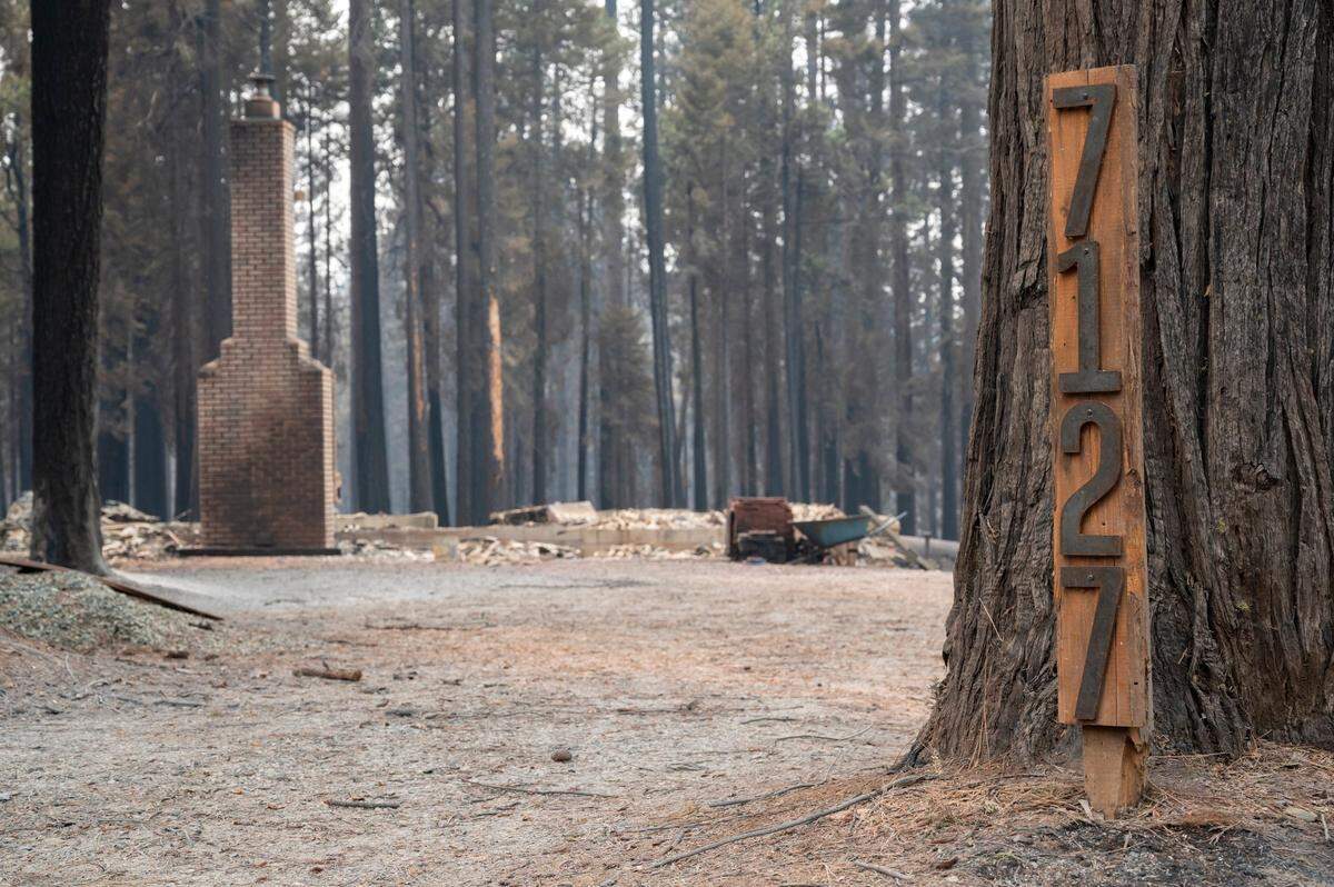 A home that once belong to Josh Feis, who had been remodeling for the last four years, was devastated by the Caldor fire on Quietwood Drive in Grizzly Flats on Wednesday, Aug. 18, 2021.