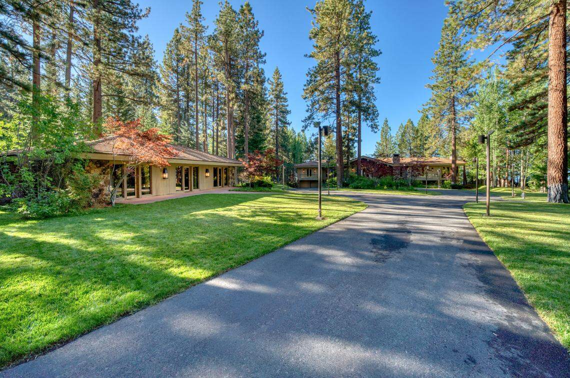 Built in 1994 by casino businessman Steve Wynn, the main residence on the record-setting Lake Tahoe property spans 12,661 square feet.
